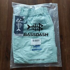 Bassdash Women's Nylon Fishing Shorts 7" Size Extra Small XS Teal Light Blue